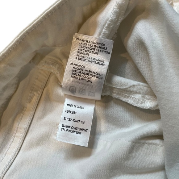 Articles of Society Carly Skinny Crop Distressed Jeans in Worn White, Sz 30 - Picture 10 of 16